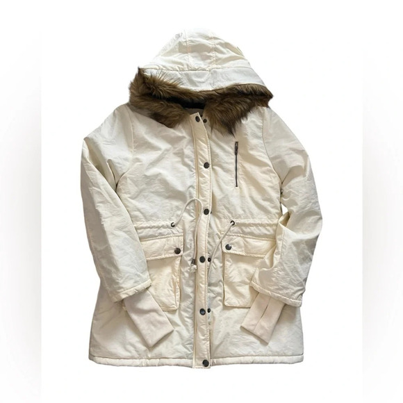 Grace Karin cream colored winter jacket size medium in excellent condition - Picture 1 of 3